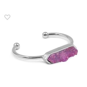 Kinsley Armelle, Silver Magenta Quartz Bracelet, NWOT